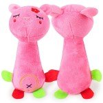 3-Pack Plush Squeaky Animal Dog Toys