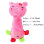 3-Pack Plush Squeaky Animal Dog Toys