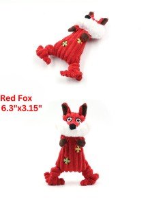 Durable Squeaky Dog Chew Toys - Hippo, Lion, Fox