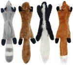 4-Pack Plush Squeaky Dog Toys for All Sizes