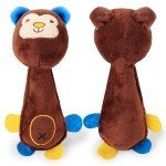 3-Pack Plush Squeaky Animal Dog Toys