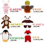 12 Pack Squeaky Stuffed Puppy Toys for Dogs