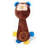 3-Pack Plush Squeaky Animal Dog Toys