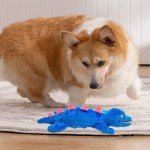 Crocodile Squeaky Dog Toy with Crinkle Paper