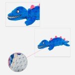Crocodile Squeaky Dog Toy with Crinkle Paper