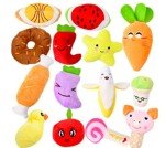 Assorted Plush Squeaky Dog Toys - Fruits & Veggies