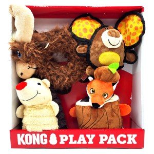 KONG Play Pack: 4 Layerz Squeaky Dog Toys