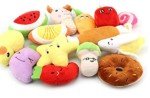Assorted Plush Squeaky Dog Toys - Fruits & Veggies