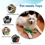 Durable Gator Squeaky Plush Toy for Dogs
