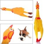 16" Squeaky Rubber Chicken Toy for Dogs