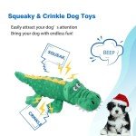 Durable Gator Squeaky Plush Toy for Dogs