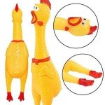 16" Squeaky Rubber Chicken Toy for Dogs