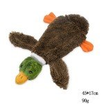 Soft 2-in-1 Stuffless Squeaky Duck Toy for Dogs