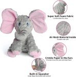 Cute Squeaky Crinkle Elephant Dog Toy