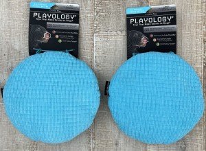 Playology Crinkle Disc Dog Toy - Peanut Butter