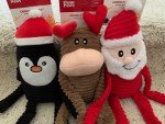 ZippyPaws Large Holiday Crinkle Reindeer Dog Toy