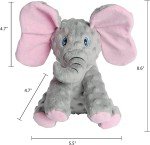 Cute Squeaky Crinkle Elephant Dog Toy