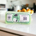 Plush Squeaky Dog Toy - $100 Bill Design
