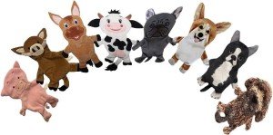 Piggy Poo Crinkle Squeaker Toys 8-Pack for Dogs
