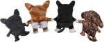 Piggy Poo Crinkle Squeaker Toys 8-Pack for Dogs
