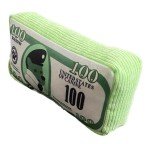 Plush Squeaky Dog Toy - $100 Bill Design