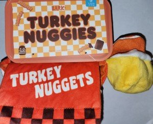 Bark Box Turkey Nuggies Squeaker Dog Toy