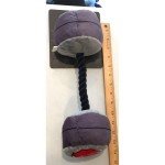 Rocky Balboa Gray Plush Crinkle Squeak Dog Toy