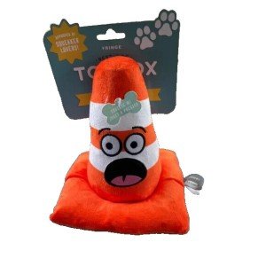 Halloween Squeaky Crinkle Plush Dog Toy Cone