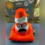 Halloween Squeaky Crinkle Plush Dog Toy Cone