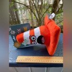 Halloween Squeaky Crinkle Plush Dog Toy Cone