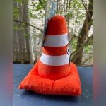 Halloween Squeaky Crinkle Plush Dog Toy Cone