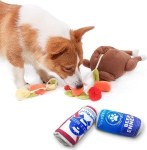 Turkey & Beer Squeaky Dog Toys 3-Pack