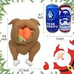 Turkey & Beer 3-Pack Squeaky Dog Toys