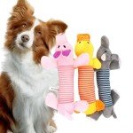Durable Plush Squeaky Dog Chew Toys - 3 Pack