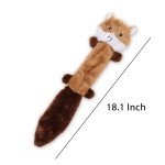 3 Plush Fox Dog Toys with Squeakers