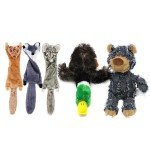 5-Pack Durable Plush Dog Squeaky Toys