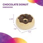 TrustyPup Tough Chocolate Donut Plush Dog Toy