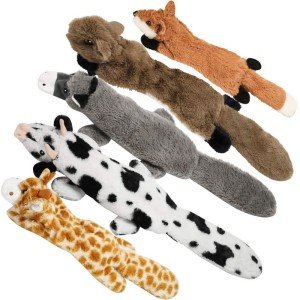 Nocciola 5 Pack Crinkle Squeaky Dog Toys