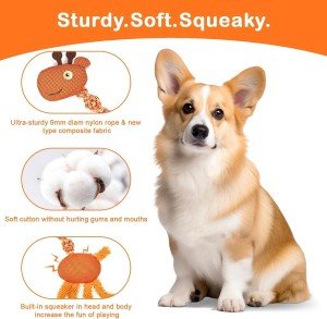 Durable Squeaky Plush Chew Toys for Dogs