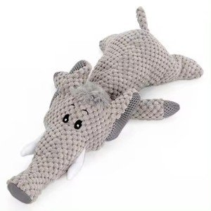 Durable Plush Elephant Squeaky Dog Toy