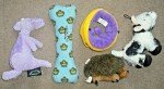 5-Pack Plush Dog Toys: Tiara, Cow, Kangaroo & More