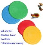 2 Pack Rubber Dog Frisbee Flying Disks