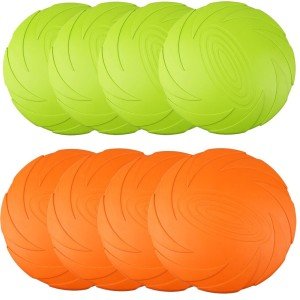 Soft Bite Dog Toy Flyer - 8 Pack Frisbees
