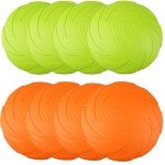 Soft Bite Dog Toy Flyer - 8 Pack Frisbees
