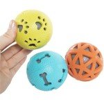 Colorful Squeaky Dog Balls - 3 Pack Set