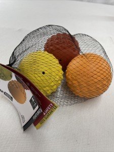 Bark Box Fall Spiky Squeaky Dog Balls 3-Pack
