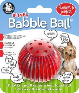 Blinky Babble Ball with Flashing Lights for Dogs