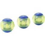 KONG Squeezz Medium Blue Fetch Balls - 3 Pack