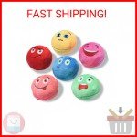 Squeaky Plush Balls Dog Toys - 6 Pack