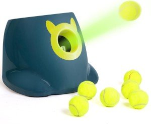 Adjustable Dog Toy Ball Launcher with 6 Balls